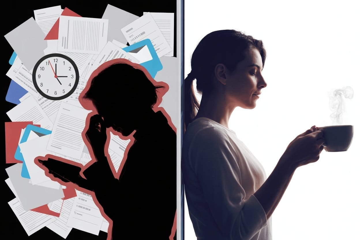 Antes y después del estrés laboral