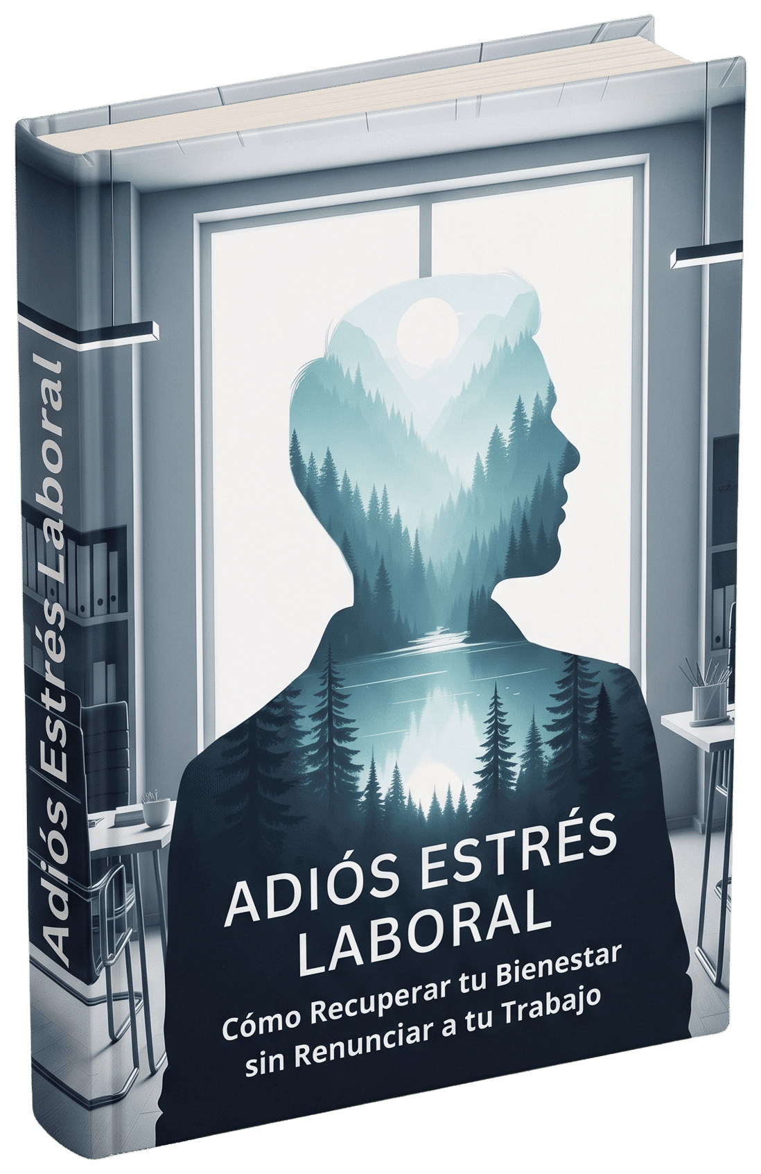 Dos ejemplares impresos del ebook Adiós Estrés Laboral